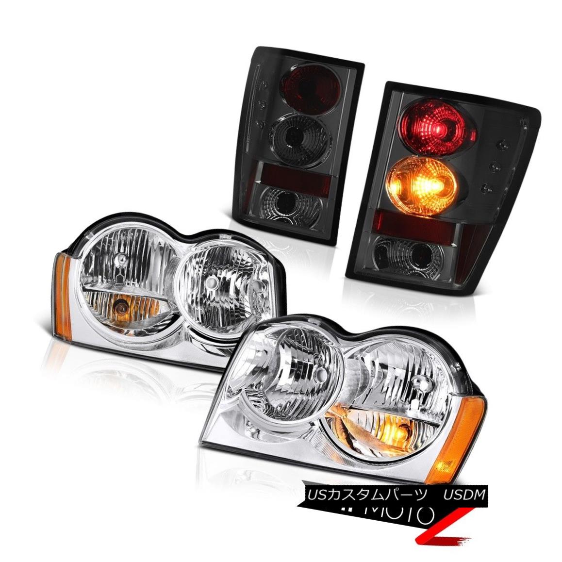 テールライト 05 06 Jeep Grand Cherokee WK Chrome Headlights Tail Brake Lights Replacement 05 06ジープグランドチェロキーWKクロームヘッドライトテールブレーキライトの交換 【並行輸入品】