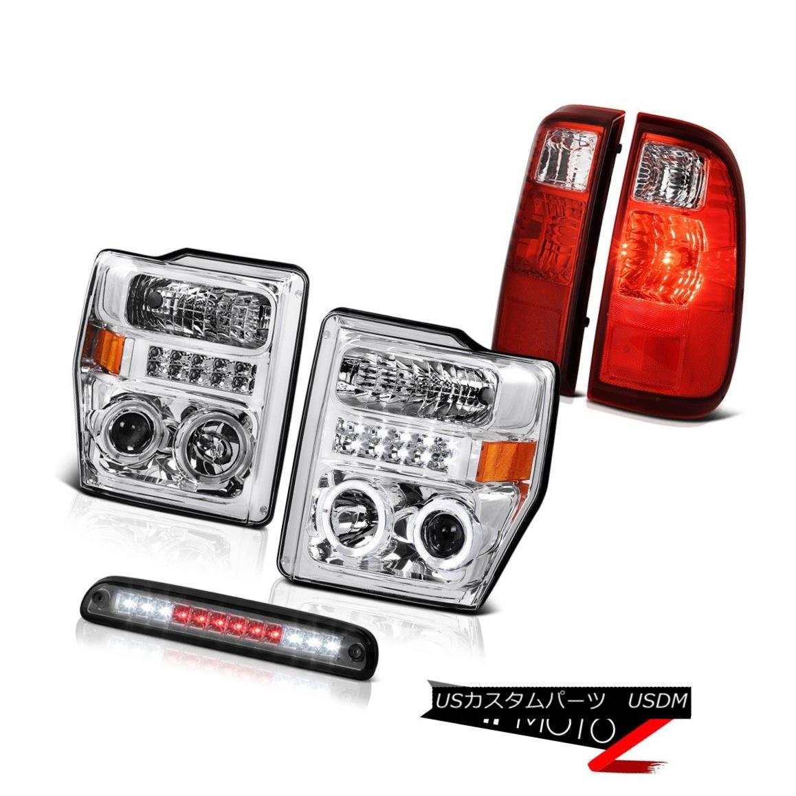 テールライト Headlight Halo DRL LED Smoke Third Brake Tail Light 08-10 F250 F350 Turbo Diesel ヘッドライトHalo DRL LEDスモークセカンドブレーキテールライト08-10 F250 F350ターボディーゼル 【並行輸入品】