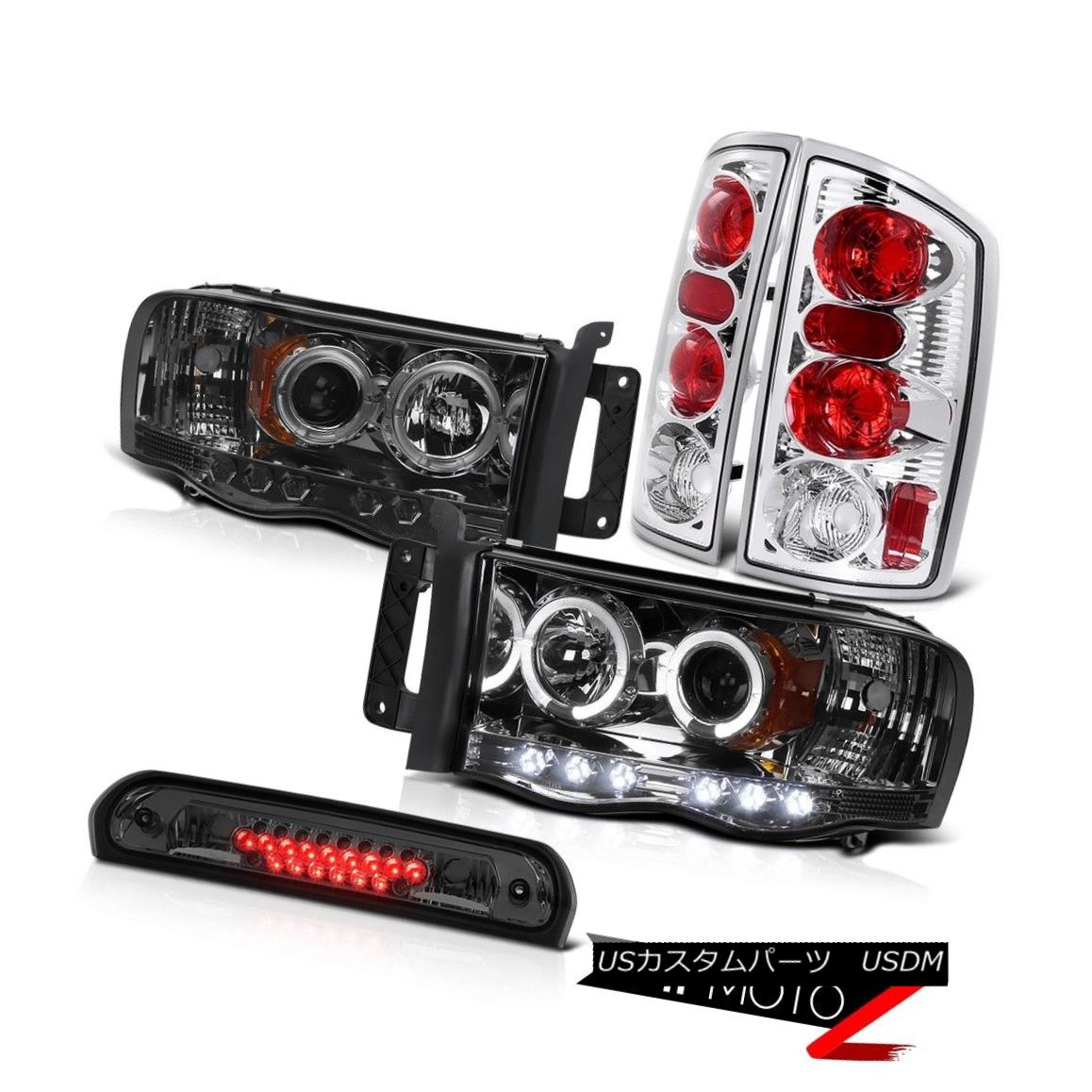 テールライト Smoke Halo Projector Headlights Rear Tail Lights Roof Brake LED 2002-2005 Ram V6 スモークハロープロジェクターヘッドライトリアテールライトルーフブレーキLED 2002-2005 Ram V6 【並行輸入品】