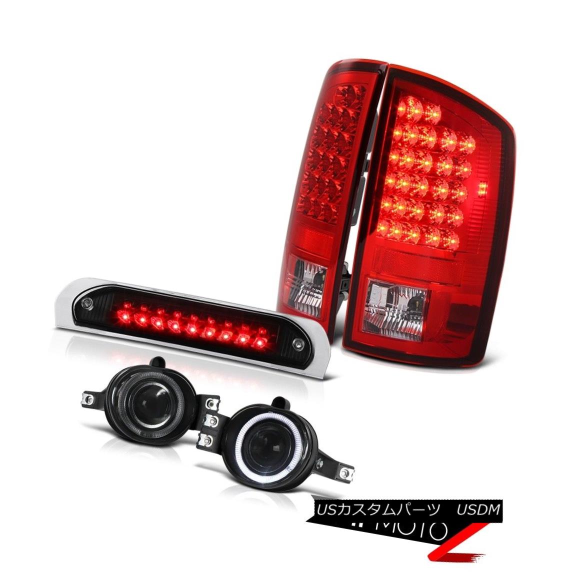 テールライト LH+RH LED Signal Brake Lights Projector Foglights High Stop Black 02-05 Ram V6 LH + RH LED信号ブレーキライトプロジェクターフォグライトハイストップブラック02-05 Ram V6 【並行輸入品】