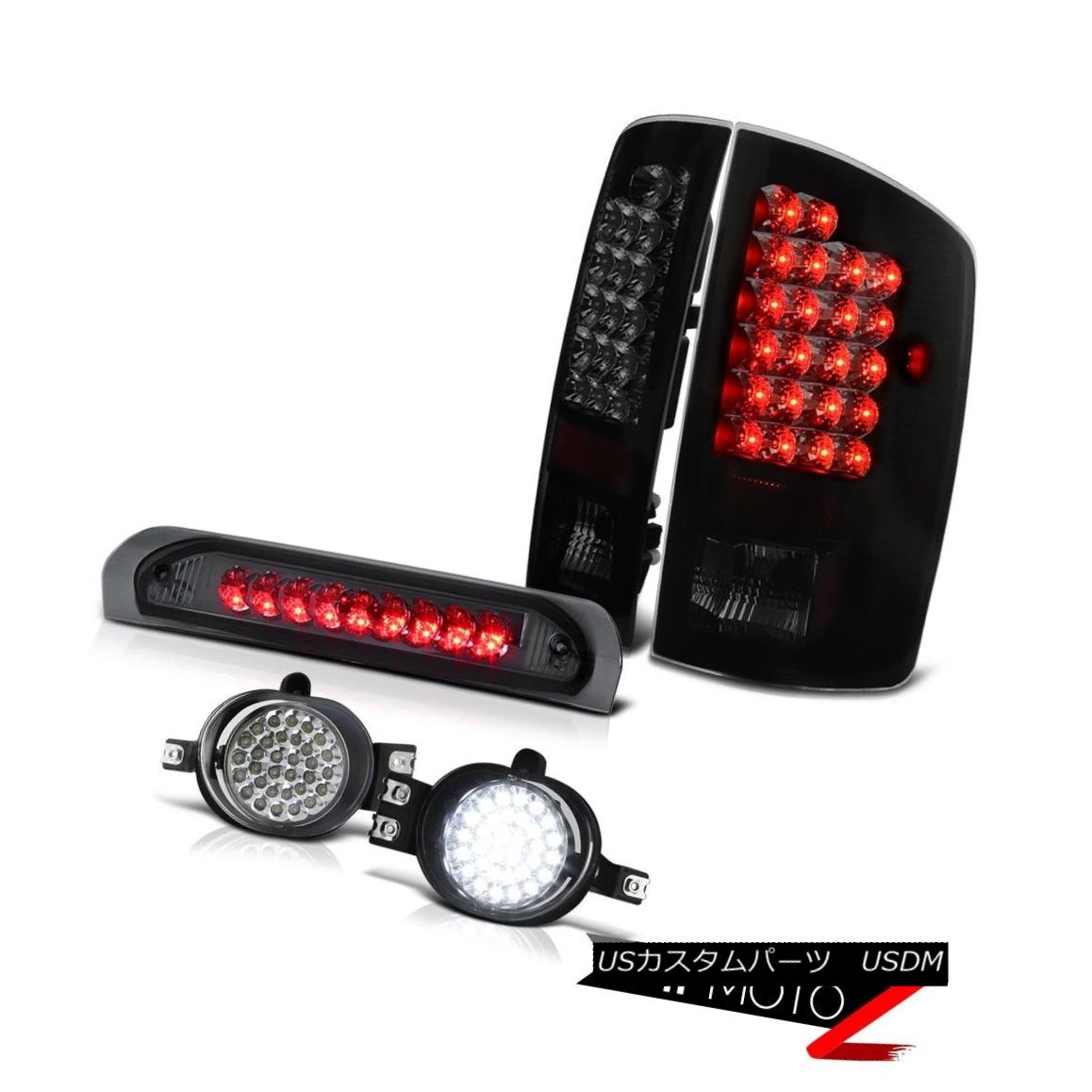 テールライト MOST POPULAR 02-06 Dodge Ram SMOKED LED Tail Light+3rd Brake+Projector Fog Lamps 最も人気のあるもの02-06 Dodge Ram SMOKED LEDテールライト+ 3rdブレーキ+プロジェクター rフォグランプ 【並行輸入品】