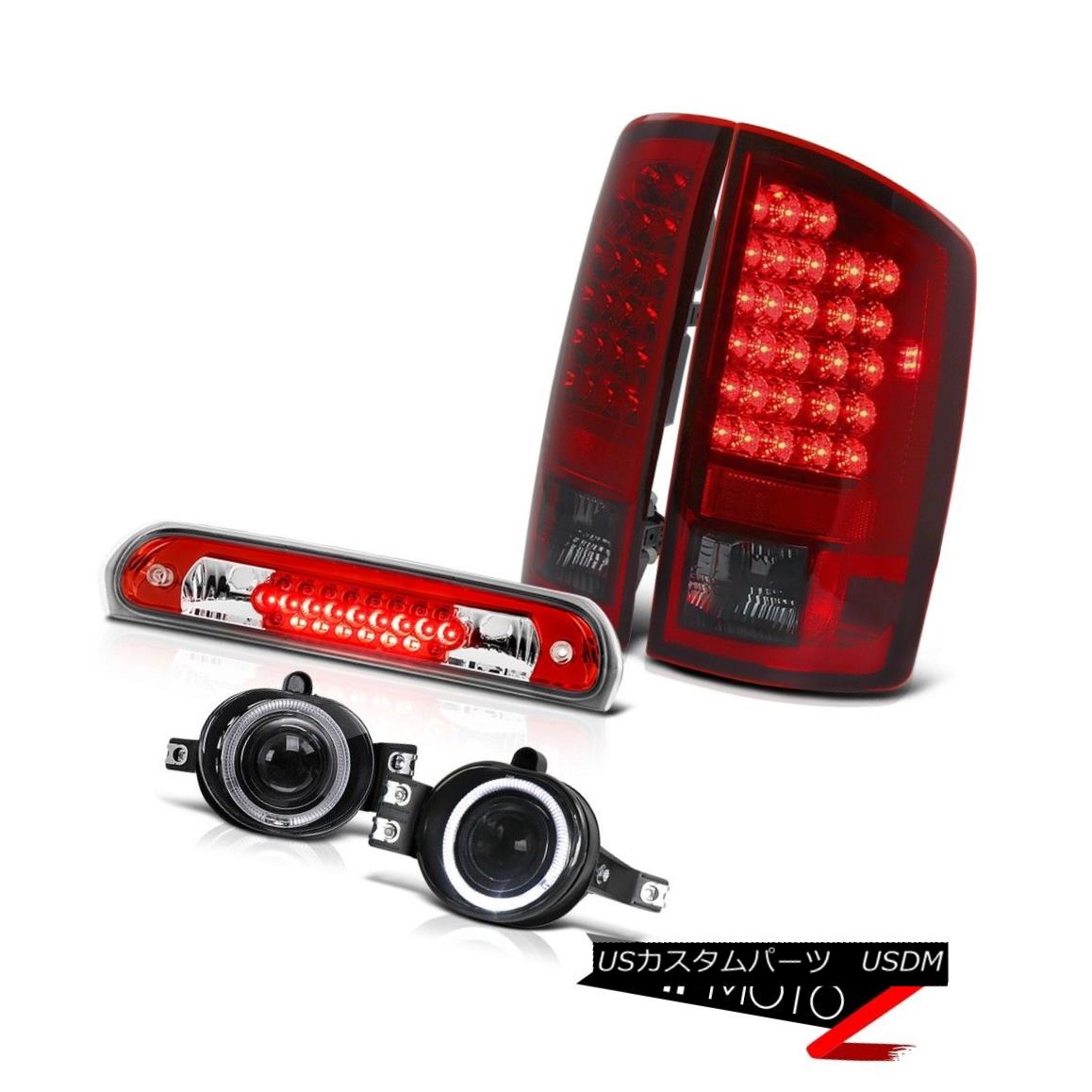 テールライト 2006 Dodge Ram Hemi Dark RED LED Tail Lights Projector Euro Fog High Brake Cargo 2006年ダッジラムヘミダークRED LEDテールライトプロジェクターユーロフォグハイブレーキカーゴ 【並行輸入品】