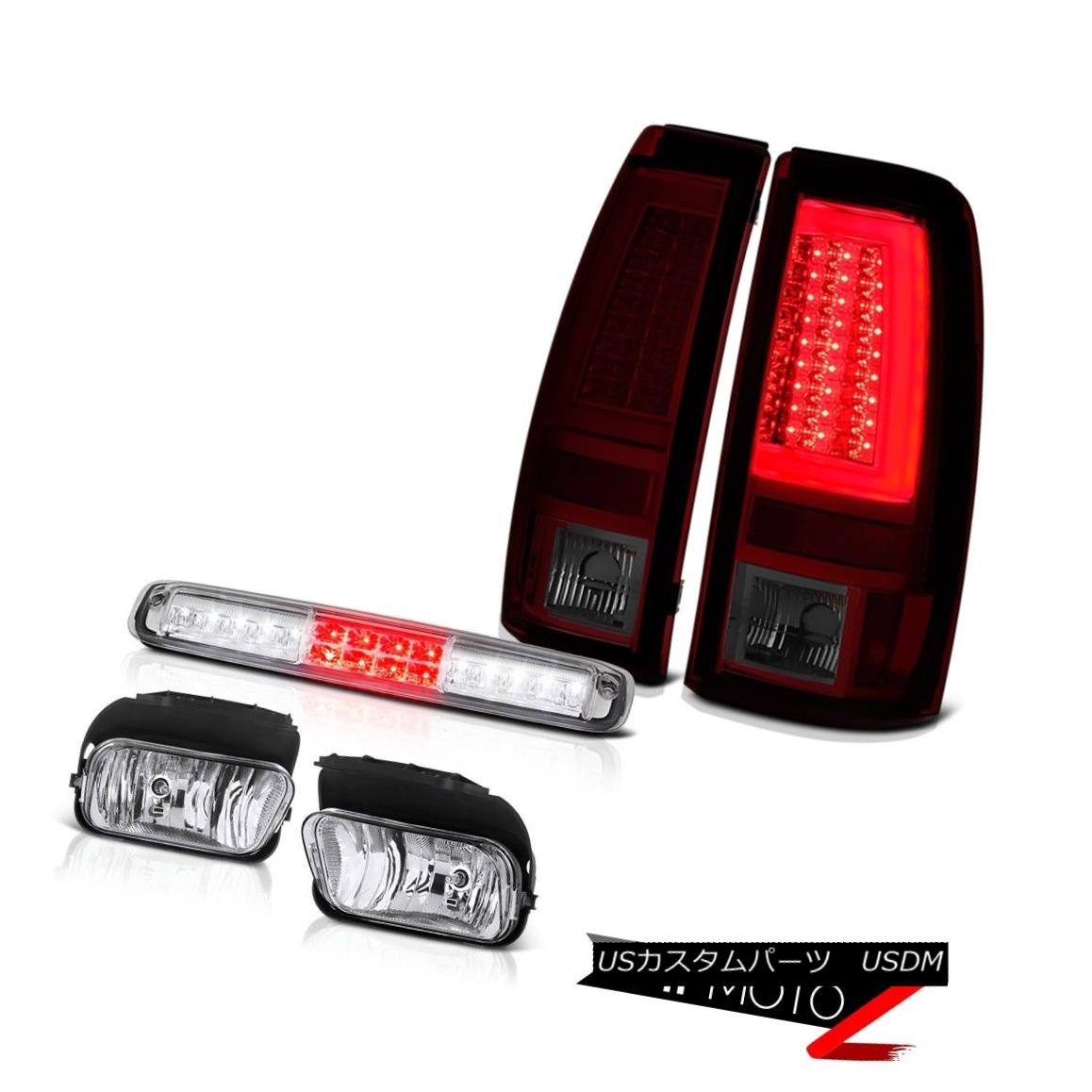 テールライト 2003-2006 Silverado Red Smoke Rear Brake Lights Foglights Roof Lamp Tron Tube 2003-2006シルバラードレッドスモークリアブレーキライトフォグライトルーフランプトロンチューブ 【並行輸入品】