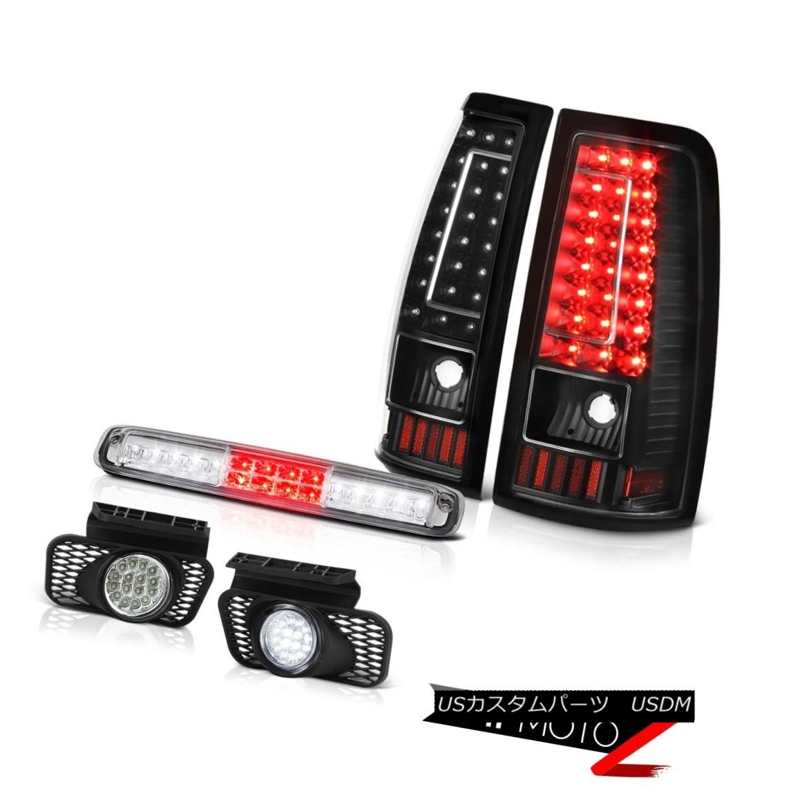 テールライト 03 04 05 06 Silverado 3500Hd Roof Brake Lamp Fog Lamps Black Taillamps LED Drl 03 04 05 06シルバラード3500Hd屋根用ブレーキランプフォグランプブラックタイルランプLED Drl 【並行輸入品】