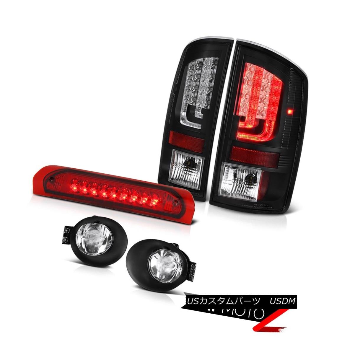 テールライト 2003-2006 Dodge Ram 3500 SRT-10 Black Rear Brake Lights Fog Roof Lamp Neon Tube 2003-2006ダッジ・ラム3500 SRT-10ブラックリア・ブレーキ・ライトフォグ・ルーフ・ランプネオン・チューブ 【並行輸入品】