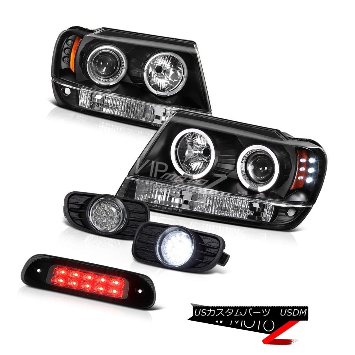 テールライト 99-03 Jeep Grand Cherokee 4WD Smoked 3RD Brake Light Fog Lights Headlights Smd 99-03ジープグランドチェロキー4WDスモーク3RDブレーキライトフォグライティングヘッドライトSmd 【並行輸入品】