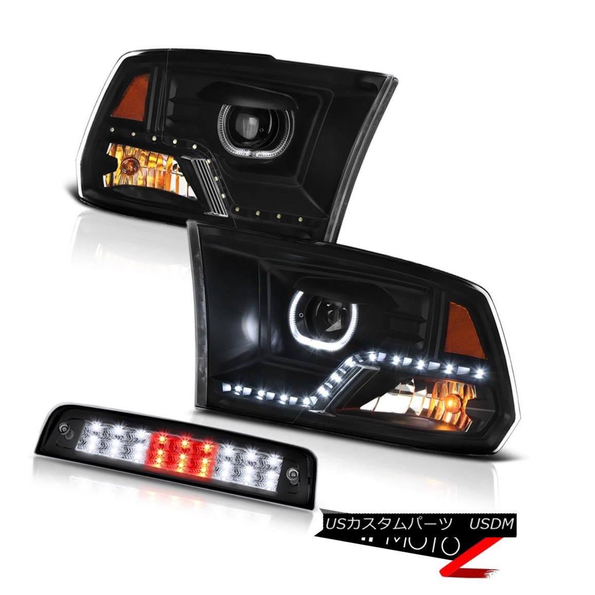テールライト 09-16 17 18 Dodge RAM 2500 3500 Raven Black 3rd Brake Lights Projector Headlamps 09-16 17 18 Dodge RAM 2500 3500 Raven Black第3ブレーキライトプロジェクターヘッドランプ 【並行輸入品】