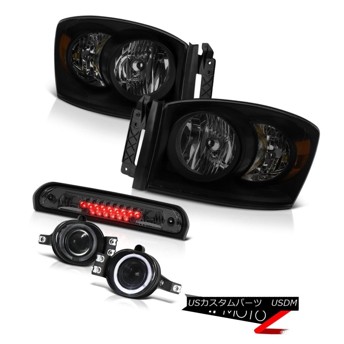 テールライト 2006 Ram 3500 Headlights Smoked Foglights High Stop Lamp Oe Style Projector LED 2006 Ram 3500ヘッドライトスモークフォグライトハイストップランプOeスタイルプロジェクターLED 【並行輸入品】