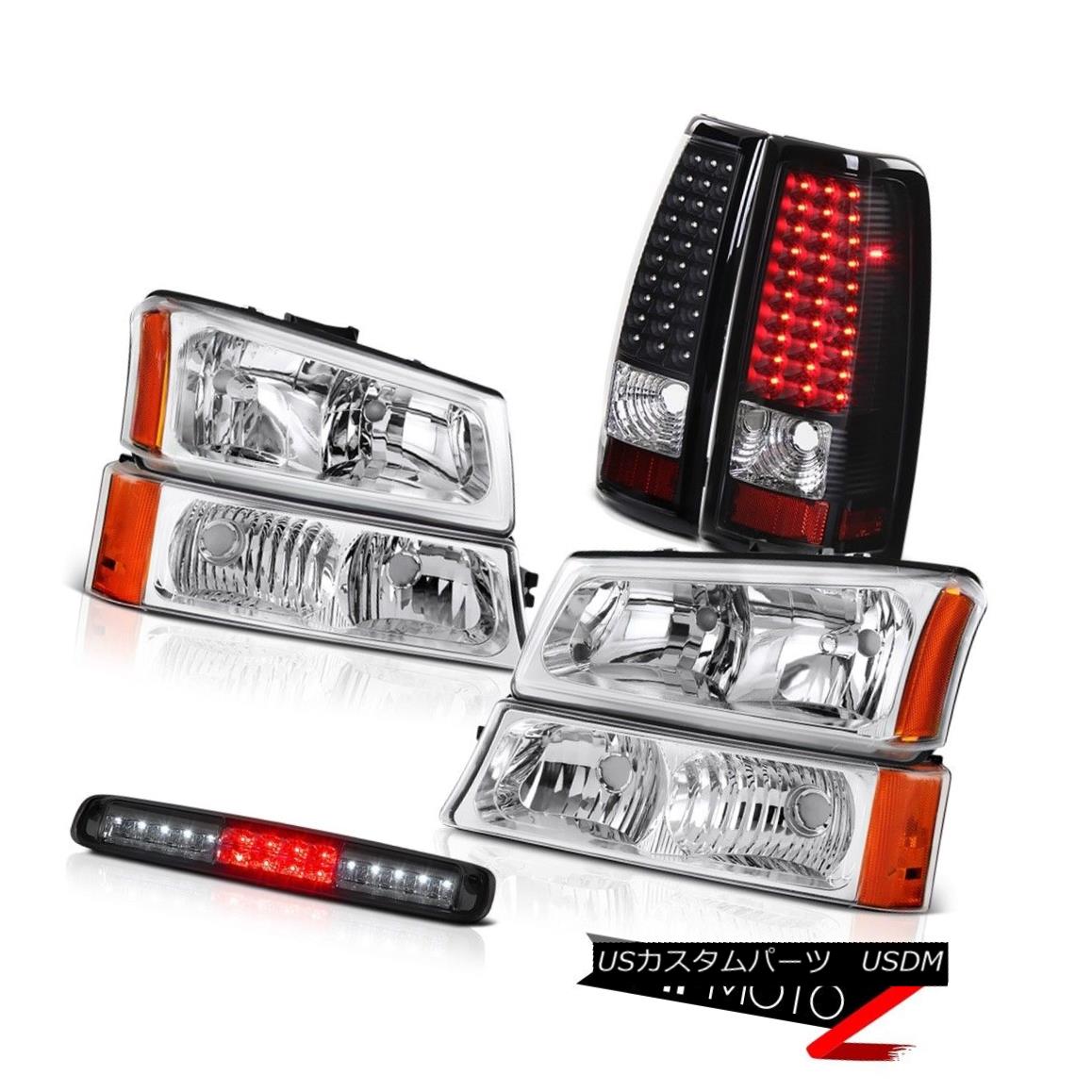 テールライト 03-06 Chevy Silverado 2500Hd Euro Chrome Headlights Roof Brake Light Tail Lights 03-06 Chevy Silverado 2500Hdユーロクロームヘッドライトルーフブレーキライトテールライト 【並行輸入品】