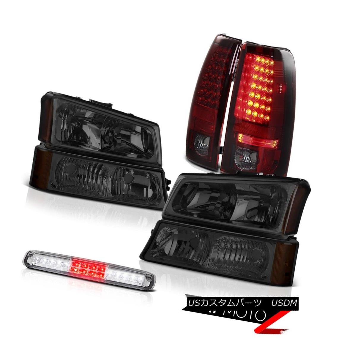 テールライト 03-06 Silverado 2500Hd Smokey Headlamps Euro Chrome Third Brake Light Tail Lamps 03-06 Silverado 2500Hdスモーキーヘッドランプユーロクロム第3ブレーキライトテールランプ 【並行輸入品】