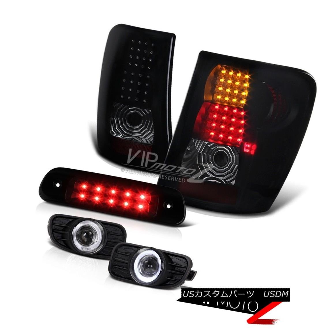 テールライト 99-03 Jeep Grand Cherokee 4X4 Black Roof Brake Lamp Foglights Tail Lights Smd Bk 99-03ジープグランドチェロキー4X4ブラックルーフブレーキランプフォグライトテールライトSmd Bk 【並行輸入品】