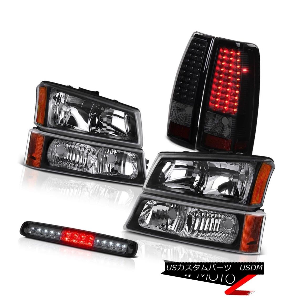 テールライト 2003-2006 Silverado 1500 Headlights Smokey Roof Cab Light Dark Tinted Taillamps 2003-2006シルバラード1500ヘッドライトスモーキールーフキャブライトダークティンテッドトライアンフ 【並行輸入品】