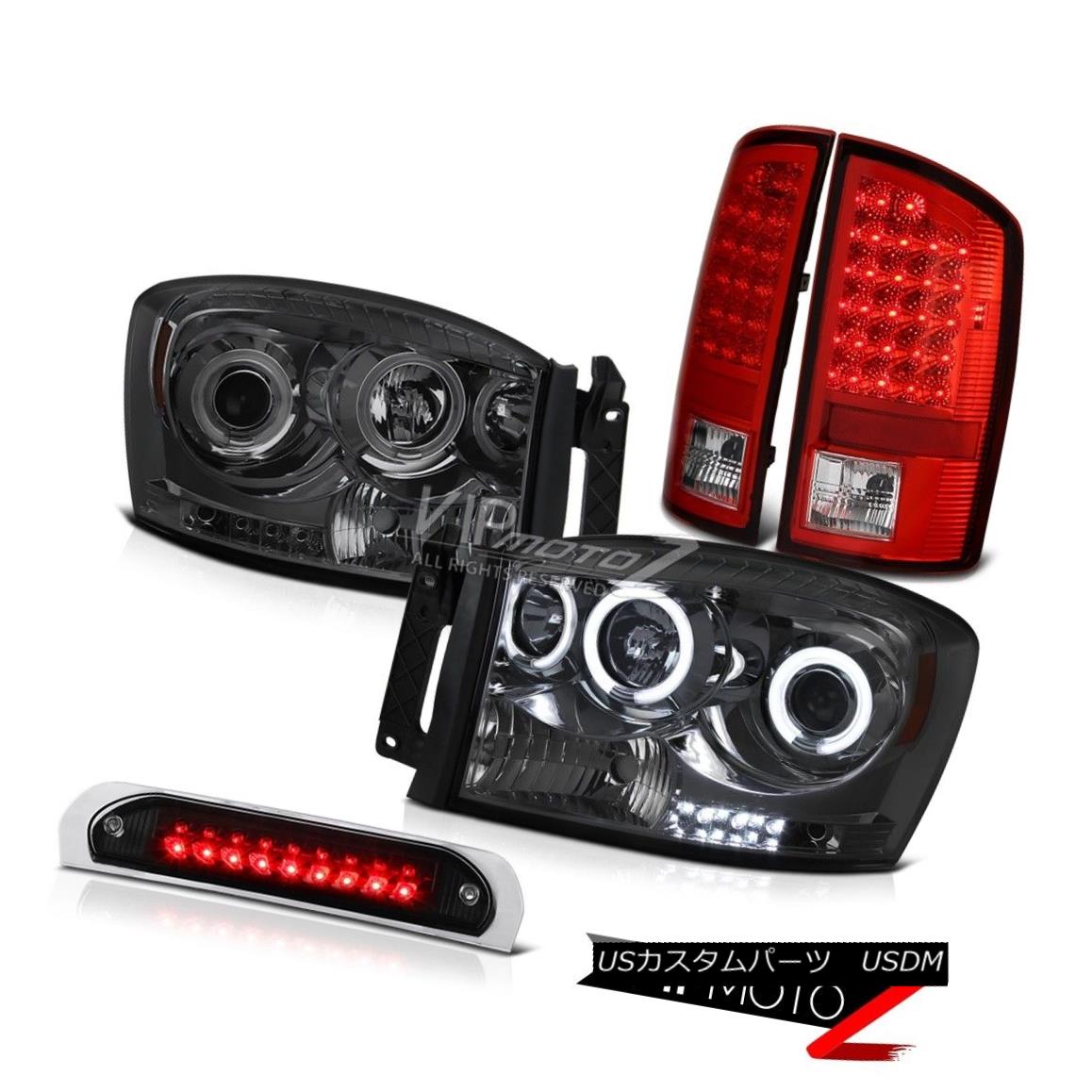 テールライト CCFL Angel Eye Headlights Red Brake LED Tail Lights Third Cargo 2007 2008 Ram V6 CCFLエンジェルアイヘッドライトレッドブレーキLEDテールライトThird Cargo 2007 2008 Ram V6 【並行輸入品】