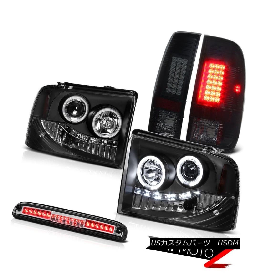 テールライト CCFL Halo Headlights Sinister Black LED Tail Lights Roof Stop Clear 05-07 F250 CCFLハローヘッドライト不快な黒LEDテールライトルーフストップクリア05-07 F250 【並行輸入品】