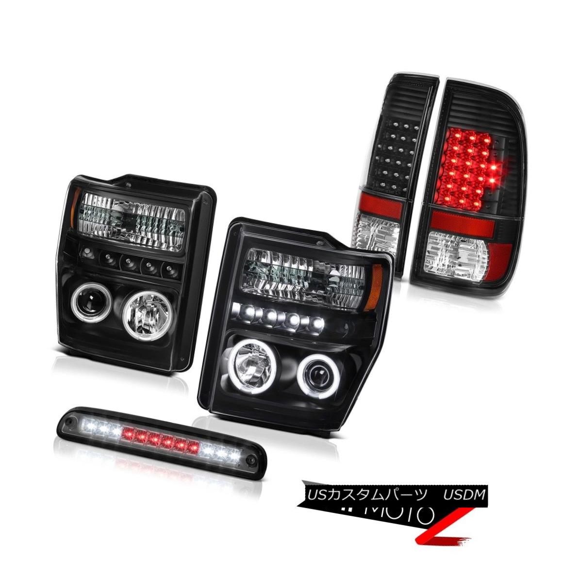 テールライト 08 09 10 F250 King Ranch Devil CCFL Headlights Black Brake LED Tail Lights Cargo 08 09 10 F250キングランチデビルCCFLヘッドライトブラックブレーキLEDテールライトカーゴ 【並行輸入品】