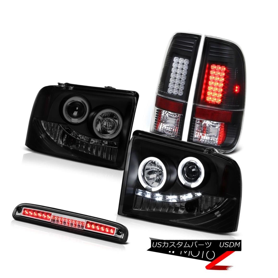 テールライト Sinister Black CCFL Rim Headlights Brake Tail Lights LED 05-07 F350 TurboDiesel SinisterブラックCCFLリムヘッドライトブレーキテールライトLED 05-07 F350 TurboDiesel 【並行輸入品】