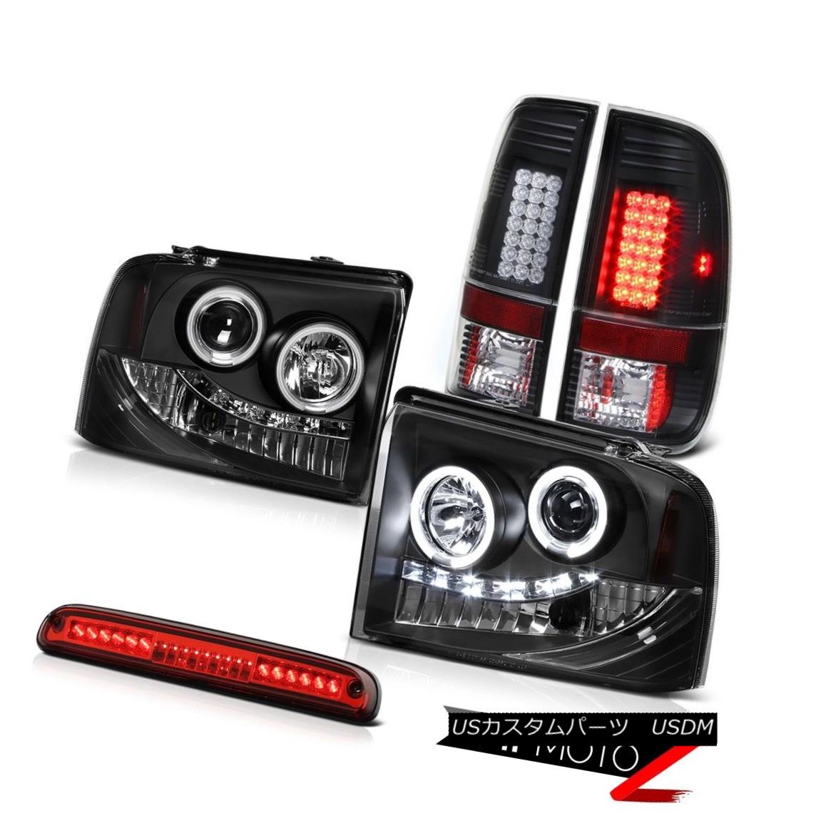 テールライト 2005-2007 F350 Angel Eye CCFL Headlamps SMD Brake Tail Lights High Stop LED Red 2005-2007 F350エンジェルアイCCFLヘッドランプSMDブレーキテールライトハイストップLEDレッド 【並行輸入品】 73,689円