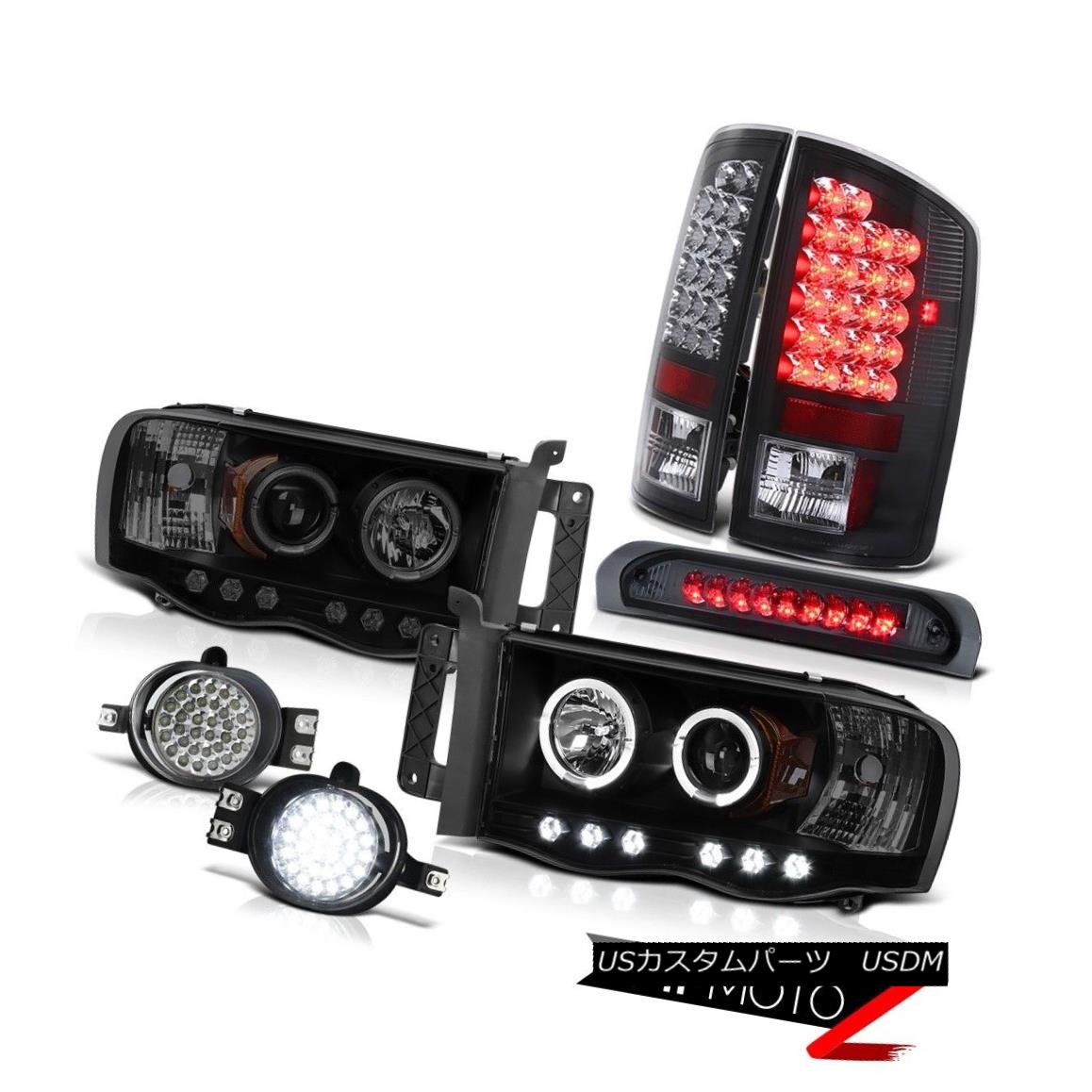 テールライト 2002-2005 Ram 3500 SMD DRL Headlamps Black LED Tail Lights Fog High Brake Cargo 2002-2005 Ram 3500 SMD DRLヘッドランプブラックLEDテールライトフォグハイブレーキ貨物 【並行輸入品】