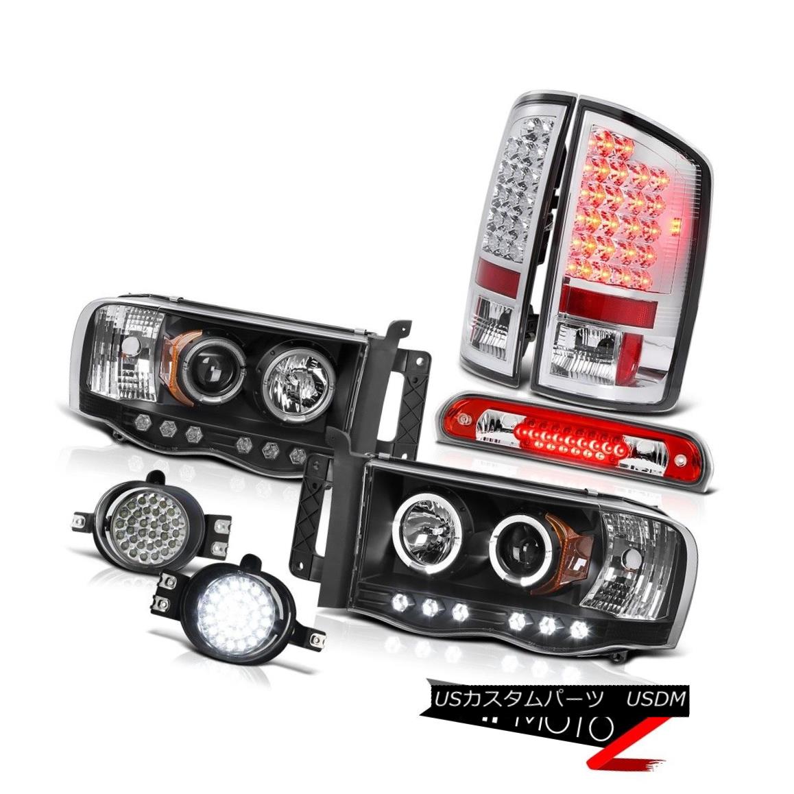 テールライト 2002-2005 Ram 1500 Angel Eye Headlights LED Taillights Trim Foglights Red Third 2002-2005 Ram 1500 Angel EyeヘッドライトLEDテールライトトリムフォグライトRed Third 【並行輸入品】