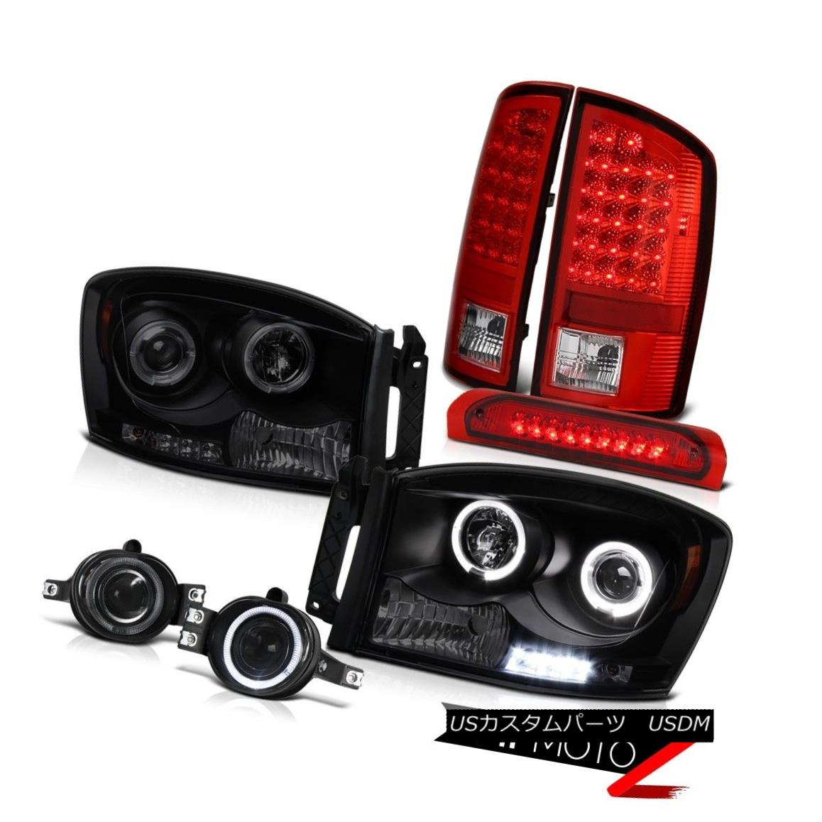 テールライト Smoke Halo LED Headlight Rear Tail Light Projector Fog High Stop Ram SLT 07 08 スモークハローLEDヘッドライトリアテールライトプロジェクターフォグハイストップラムSLT 07 08 【並行輸入品】