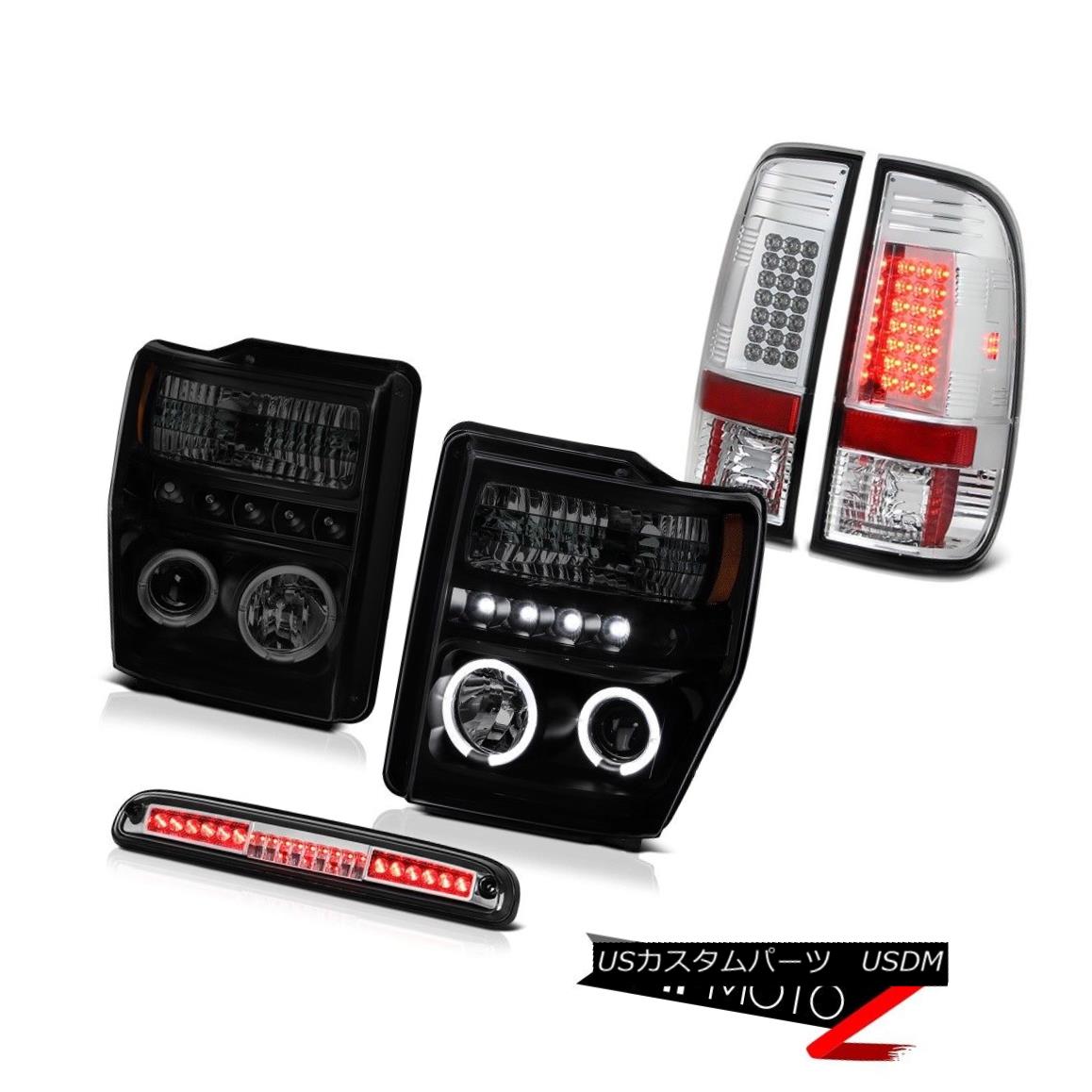 テールライト Sinister Black Headlight High Stop LED Chrome Tail Light 08-10 F350 Turbo Diesel シニスターブラックヘッドライトハイストップLEDクロムテールライト08-10 F350ターボディーゼル 【並行輸入品】