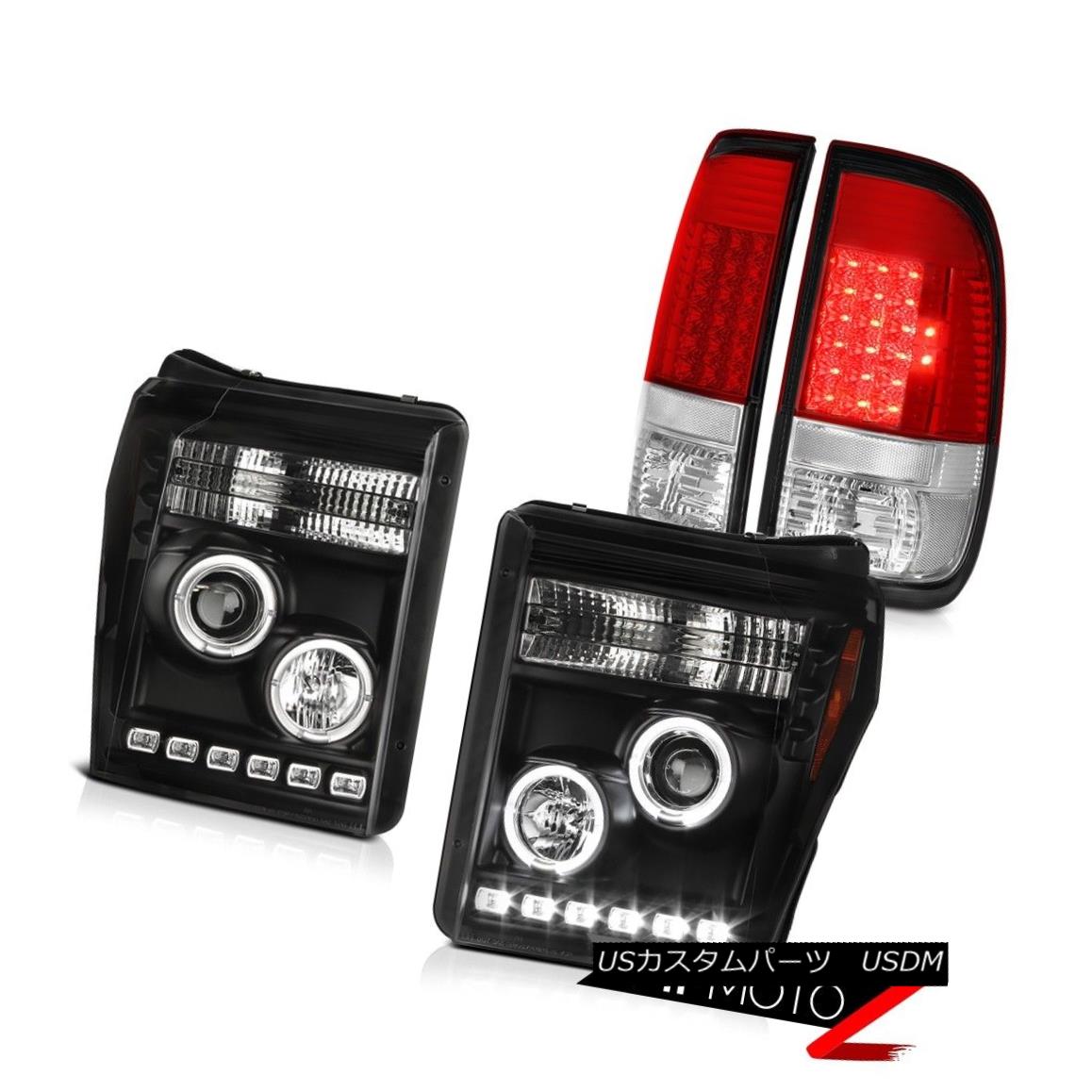 テールライト 11-16 F350 Platinum Tail Lamps Projector Headlamps LED Angel Eyes \
