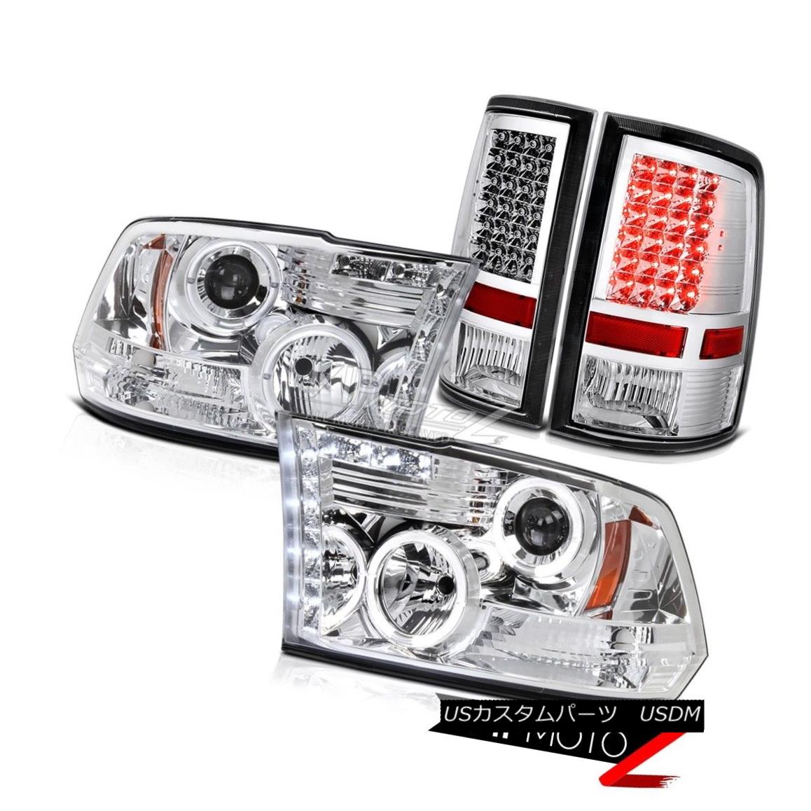 テールライト 2009 2010 2011 2012 2013-2018 Dodge Ram Chrome Halo Head Lights LED Tail Lights 2009 2010 2011 2012 2013-2018 Dodge Ram Chrome HaloヘッドライトLEDテールライト 【並行輸入品】