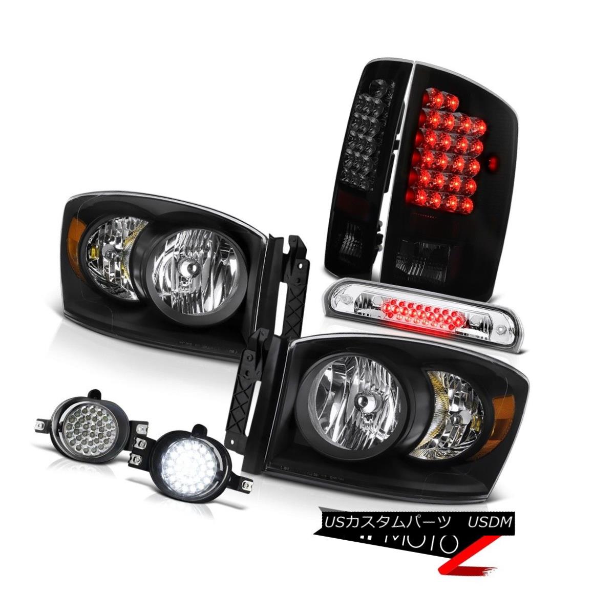テールライト 07 2008 Ram ST Left Right Headlights LED Tail Lights Bumper Fog Chrome 3rd Brake 07 2008 Ram ST左ライトヘッドライトLEDテールライトバンパーフォグクロム第3ブレーキ 【並行輸入品】