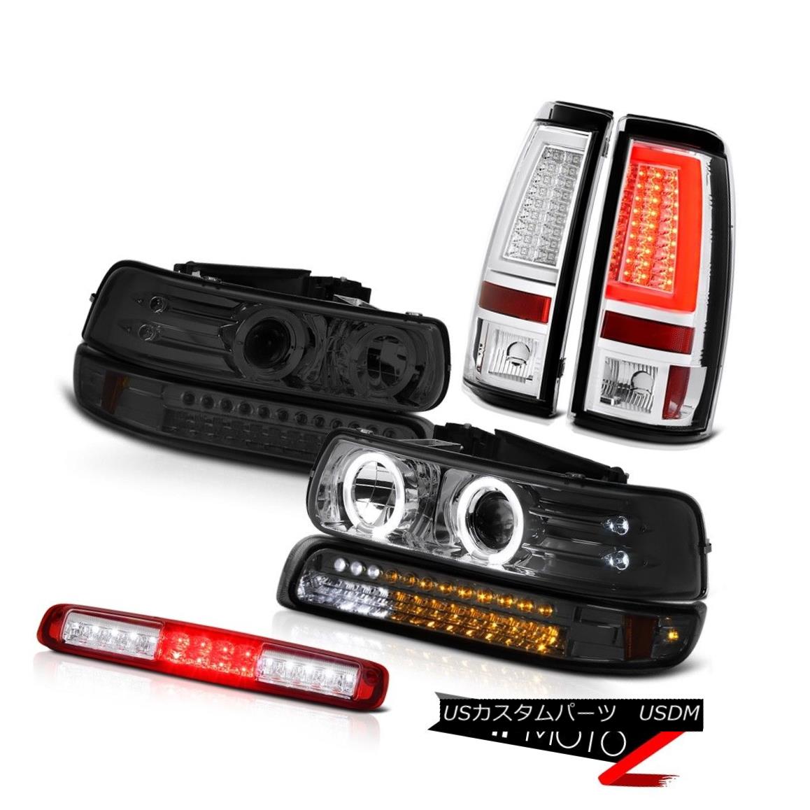 テールライト 99-02 Silverado WT Taillights Smoked Bumper Light Headlamps Roof Cargo Dual Halo 99-02 Silverado WTテールライトスモークバンパーライトヘッドランプ屋根カーゴデュアルヘイロー 【並行輸入品】