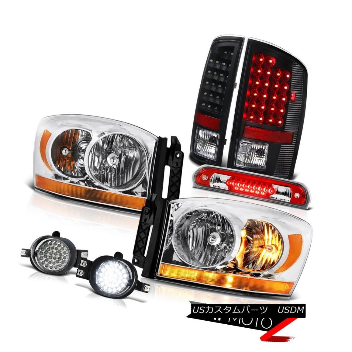 テールライト 2006 Ram Slt Euro Chrome Headlights Foglights Red Roof Brake Lamp Taillamps LED 2006年Ram SltユーロクロームヘッドライトFoglightsレッドルーフブレーキランプタイルランプ 【並行輸入品】