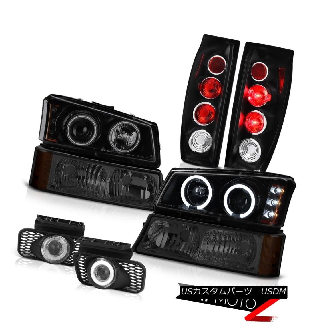 テールライト 03-06 Chevy Avalanche 1500 Foglamps Black Taillamps Smoked Bumper Lamp Headlamps 03-06 Chevy Avalanche 1500 Foglamps Black Taillampsスモークバンパーランプヘッドランプ 【並行輸入品】