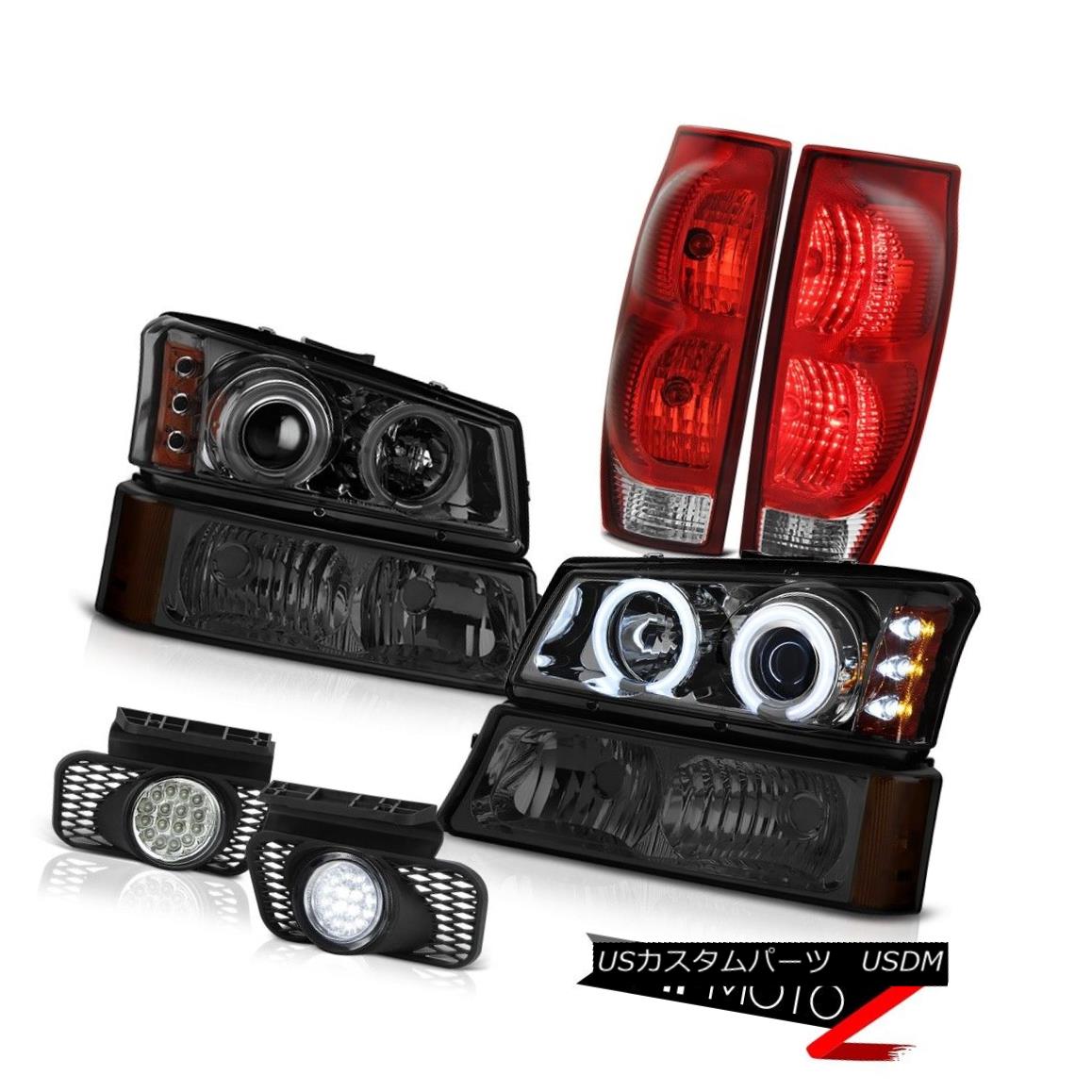 テールライト 2003-2006 Chevy Avalanche Fog Lamps Rosso Red Tail Smokey Turn Signal Headlamps 2003-2006シボレーアバランシェフォグランプロッソレッドテールスモーキーターンシグナルヘッドランプ 【並行輸入品】