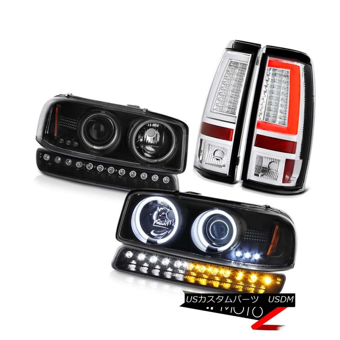 テールライト 99-06 Sierra 6.6L Euro Chrome Taillamps Signal Light CCFL Headlamps \