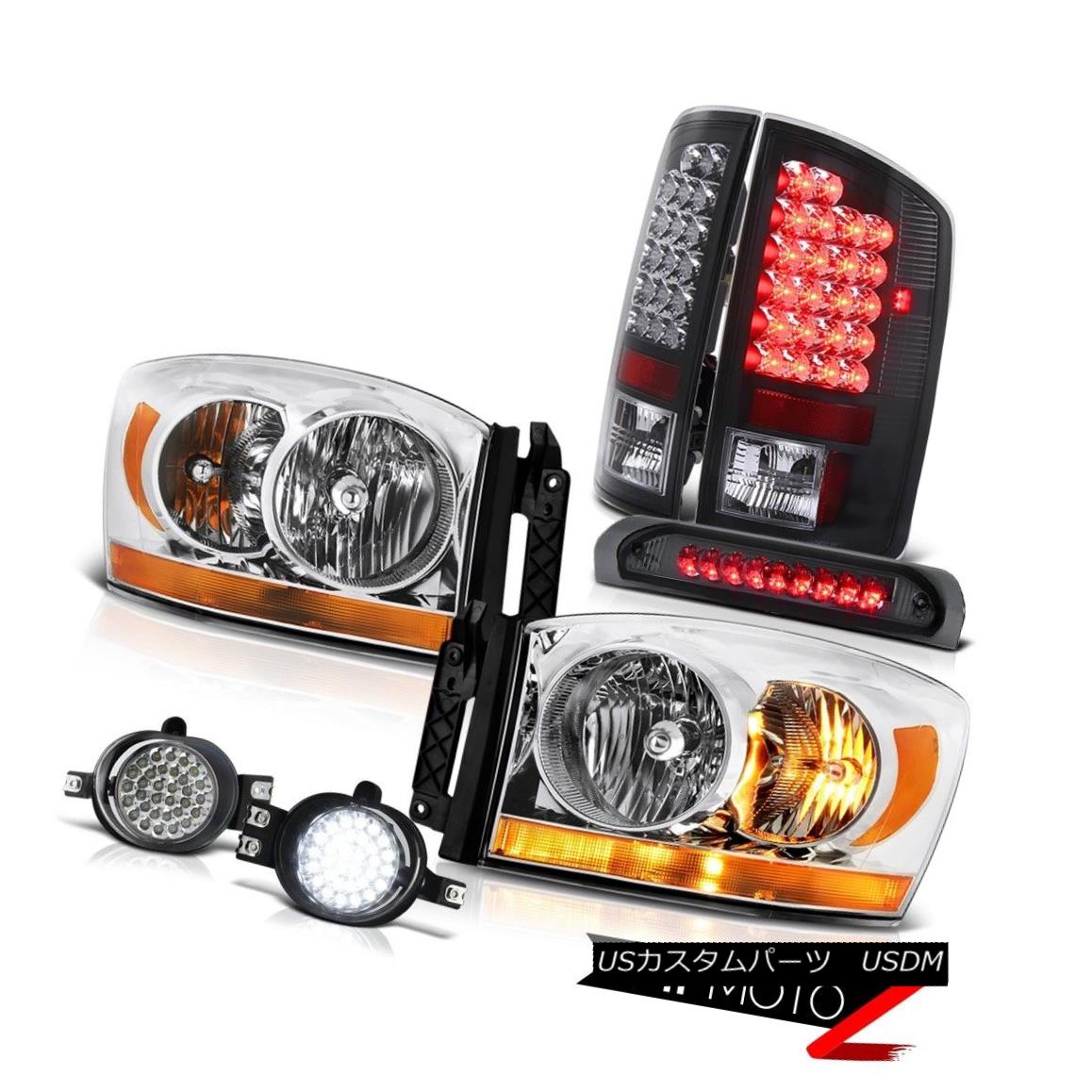 テールライト 07-08 Dodge Ram 1500 Slt Headlamps Foglights Roof Cab Lamp Rear Brake Lamps SMD 07-08ダッジラム1500スリットヘッドランプフォグライト屋根キャブランプリアブレーキランプSMD 【並行輸入品】