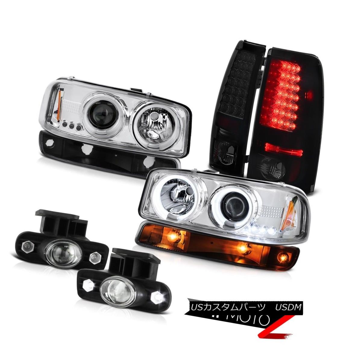 テールライト 99-02 GMC Sierra Fog lamps sinister black smd tail bumper light ccfl Headlamps 99-02 GMCシエラフォグランプ不快な黒smdテールバンパーライトccflヘッドランプ 【並行輸入品】