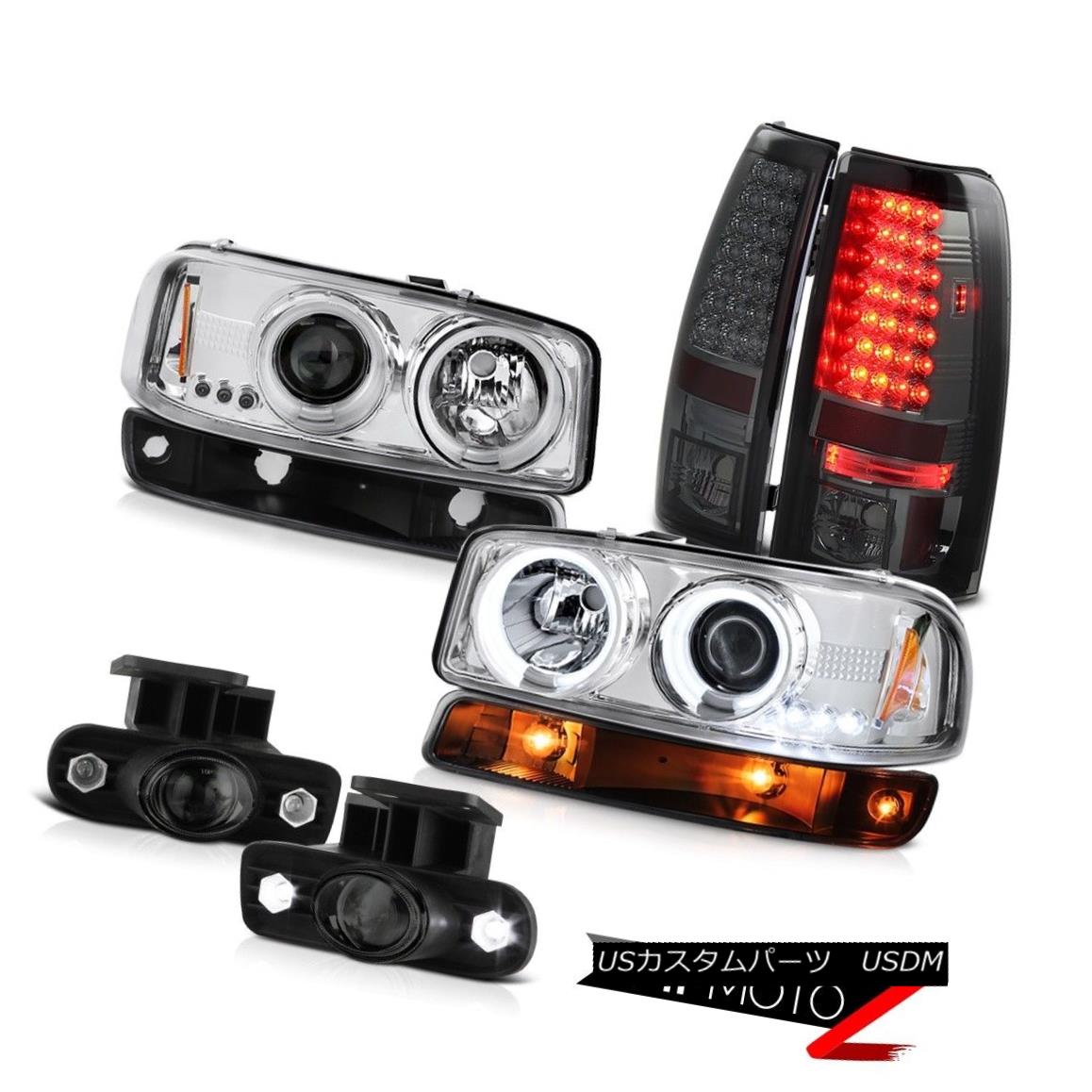 テールライト 99-02 Sierra 6.6L Foglights led tail lights parking light chrome ccfl headlamps 99-02シエラ6.6L Foglightsはテールライトの駐車場のライトクロムccflヘッドライトを導いた 【並行輸入品】