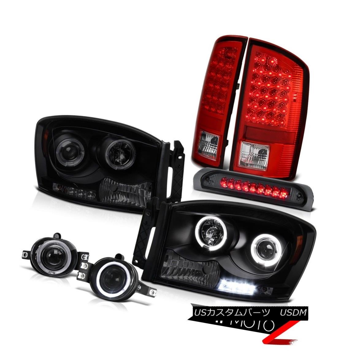 テールライト 2006 Ram 1500 2500 3500 SMD DRL Sinister Black Foglights Head Brake Tail Lights 2006 Ram 1500 2500 3500 SMD DRL Sinister Black Foglightsヘッドブレーキテールライト 【並行輸入品】