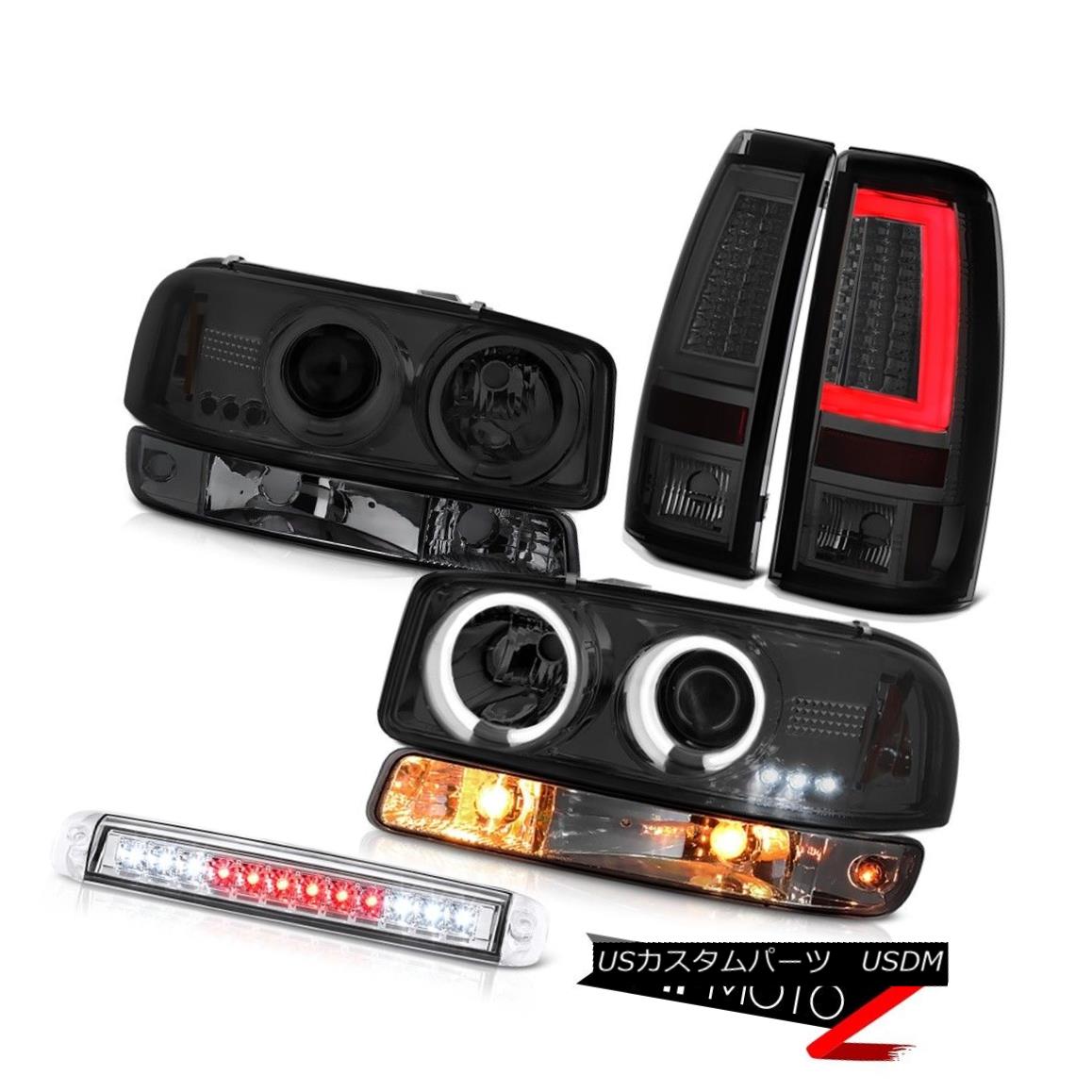 テールライト 99-06 Sierra SLT Tail Lights Chrome Roof Brake Lamp Signal CCFL Headlamps LED 99-06 Sierra SLTテールライトクローム屋根ブレーキランプ信号CCFLヘッドランプLED 【並行輸入品】