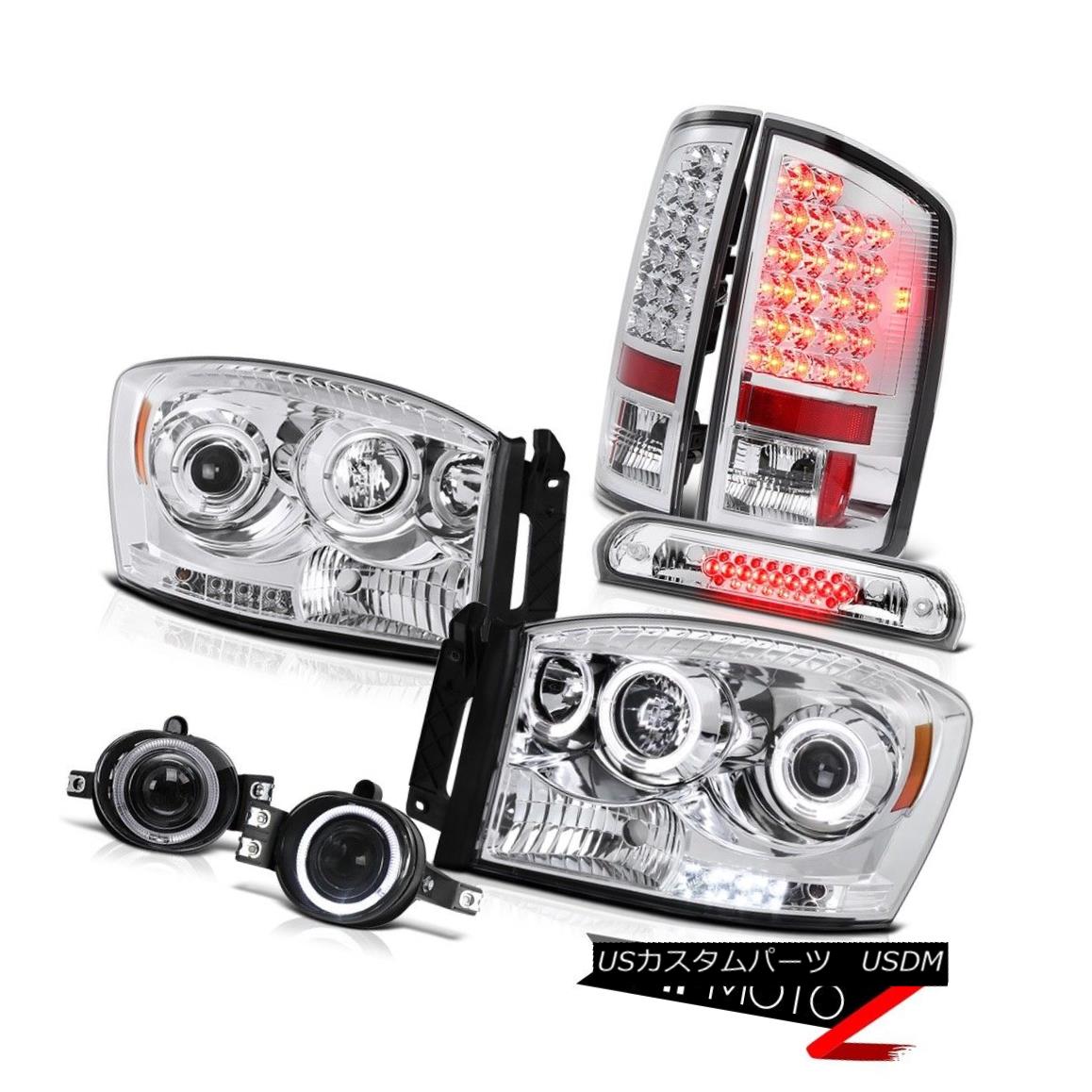 テールライト Halo LED Projector Headlights Chrome Tail Lamps Fog Euro 3rd 2006 Dodge Ram 2500 Halo LEDプロジェクターヘッドライトクロームテールランプFog Euro 3rd 2006 Dodge Ram 2500 【並行輸入品】
