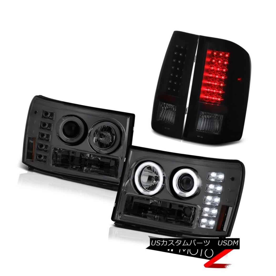 テールライト GMC Sierra 08-14 3500HD Dually SLE CCFL Angel Eye Headlight LED Bulbs Tail Lamp GMC Sierra 08-14 3500HD二重SLE CCFLエンジェルアイヘッドライトLED電球テールランプ 【並行輸入品】