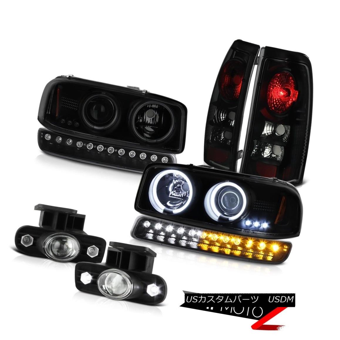 テールライト 99-02 Sierra 6.6L Foglights darkest smoke taillamps parking light ccfl headlamps 99-02 Sierra 6.6L Foglights最も暗い煙のテールランプの駐車ライトccflヘッドライト 【並行輸入品】