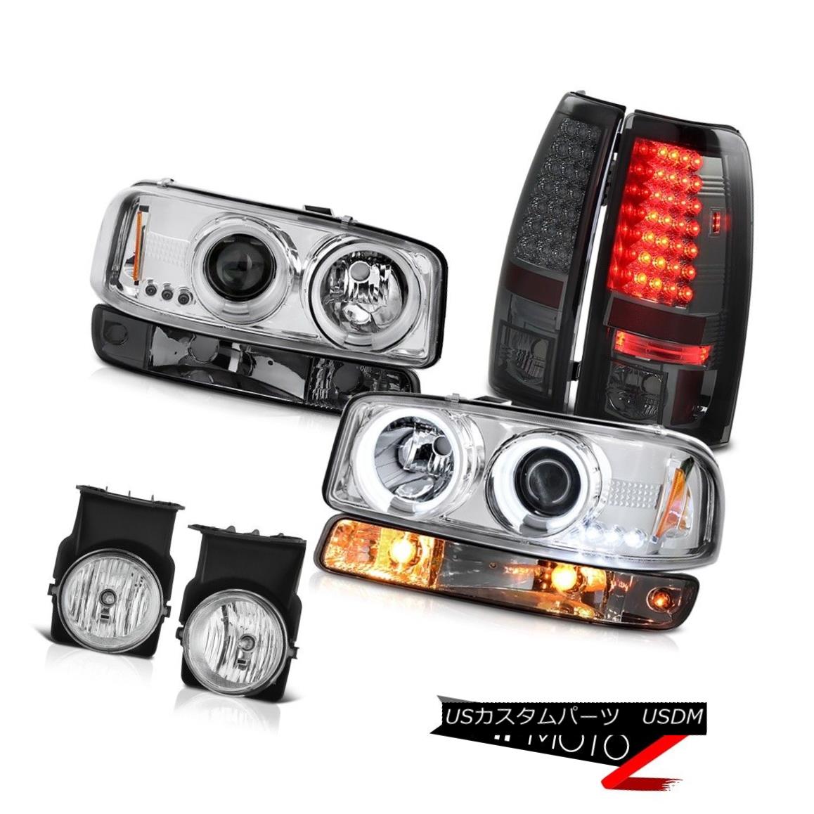 テールライト 2003-2006 GMC Sierra Chrome fog lights smoked tail signal lamp ccfl Headlights 2003-2006 GMCシエラクロームフォグライトスモークテールシグナルランプccflヘッドライト 【並行輸入品】