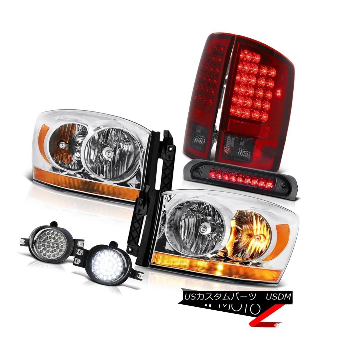 テールライト 2007-2009 Dodge Ram 2500 Turbodiesel Headlamps Fog Lights Roof Brake Lamp Tail 2007-2009 Dodge Ram 2500 Turbodieselヘッドランプフォグライトルーフブレーキランプテール 【並行輸入品】
