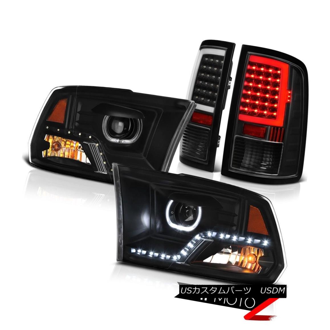 テールライト 10 11 12 13-18 Dodge RAM 1500 2500 3500 Black Tail Lamps Headlights Replacement 10 11 12 13-18ダッジRAM 1500 2500 3500ブラックテールランプヘッドライトの交換 【並行輸入品】