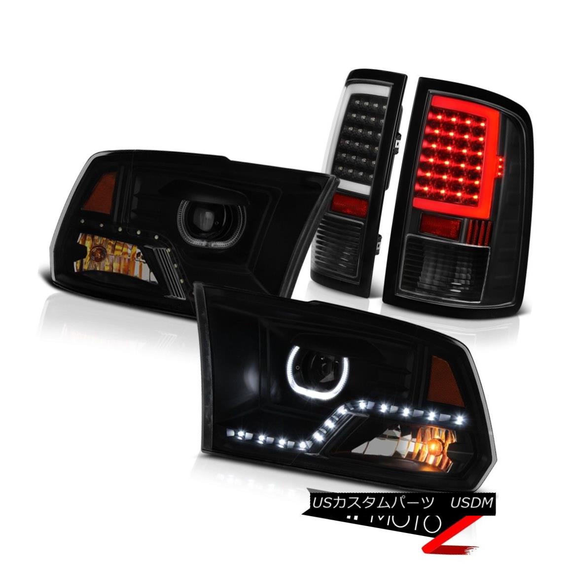 テールライト 09-16 17 18 Dodge RAM 3500 Infinity Black Led Bar Tail Lamp DRL Headlamp PAIR 09-16 17 18ダッジRAM 3500インフィニティブラックLed BarテールランプDRL Headlamp PAIR 【並行輸入品】
