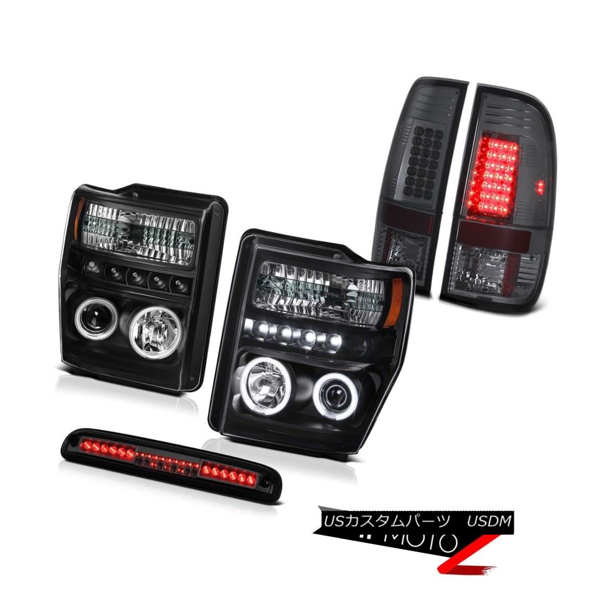テールライト Black CCFL Rim Headlight Tail Lights LED Tinted High Stop 08 09 2010 F250 Lariat ブラックCCFLリムヘッドライトテールライトLED Tinted High Stop 08 09 2010 F250 Lariat 【並行輸入品】