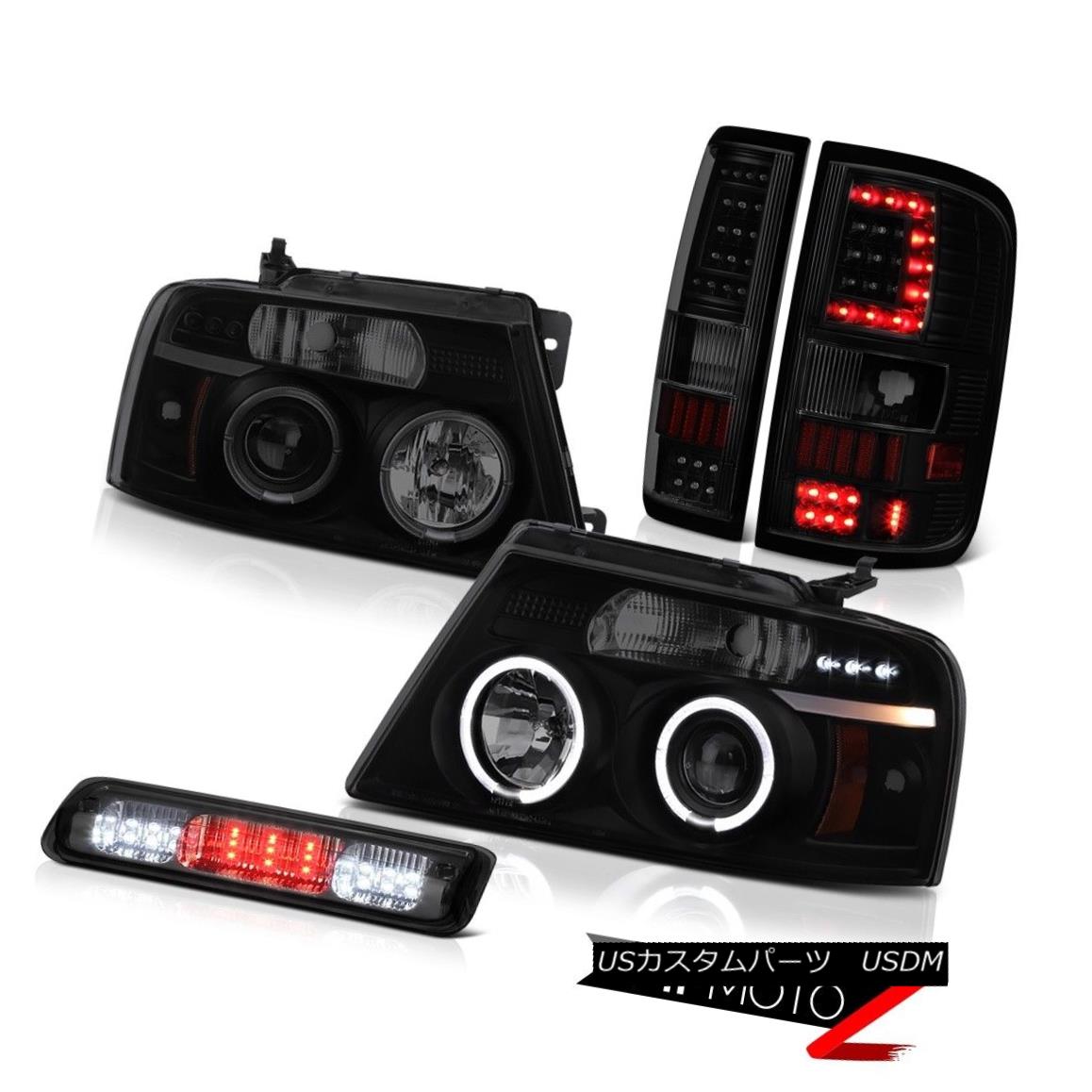 テールライト 04-08 Ford F150 Darkest Smoke Led Bar Tail Lamp Third Brake Projector Head Set 04-08 Ford F150 Darkest Smoke Led Barテールランプ第3ブレーキプロジェクターヘッドセット 【並行輸入品】