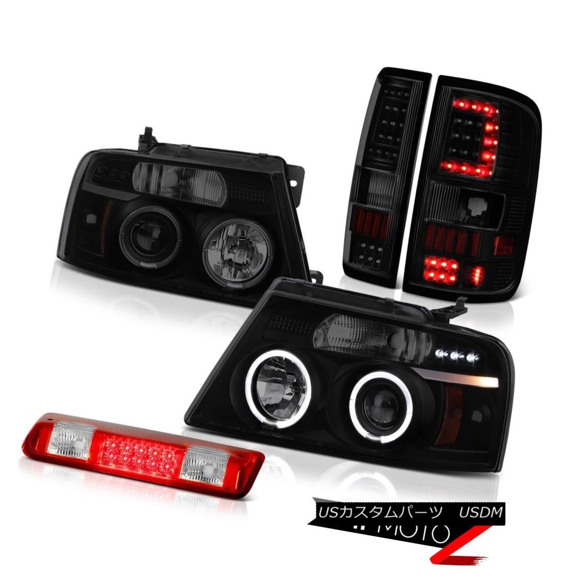 テールライト 04-07 08 Ford F150 Led Bar Tail Lights Red Clear Third Brake Head Set Pair LH+RH 04-07 08フォードF150 Ledバーテールライトレッドクリア第3ブレーキヘッドセットペアLH + RH 【並行輸入品】