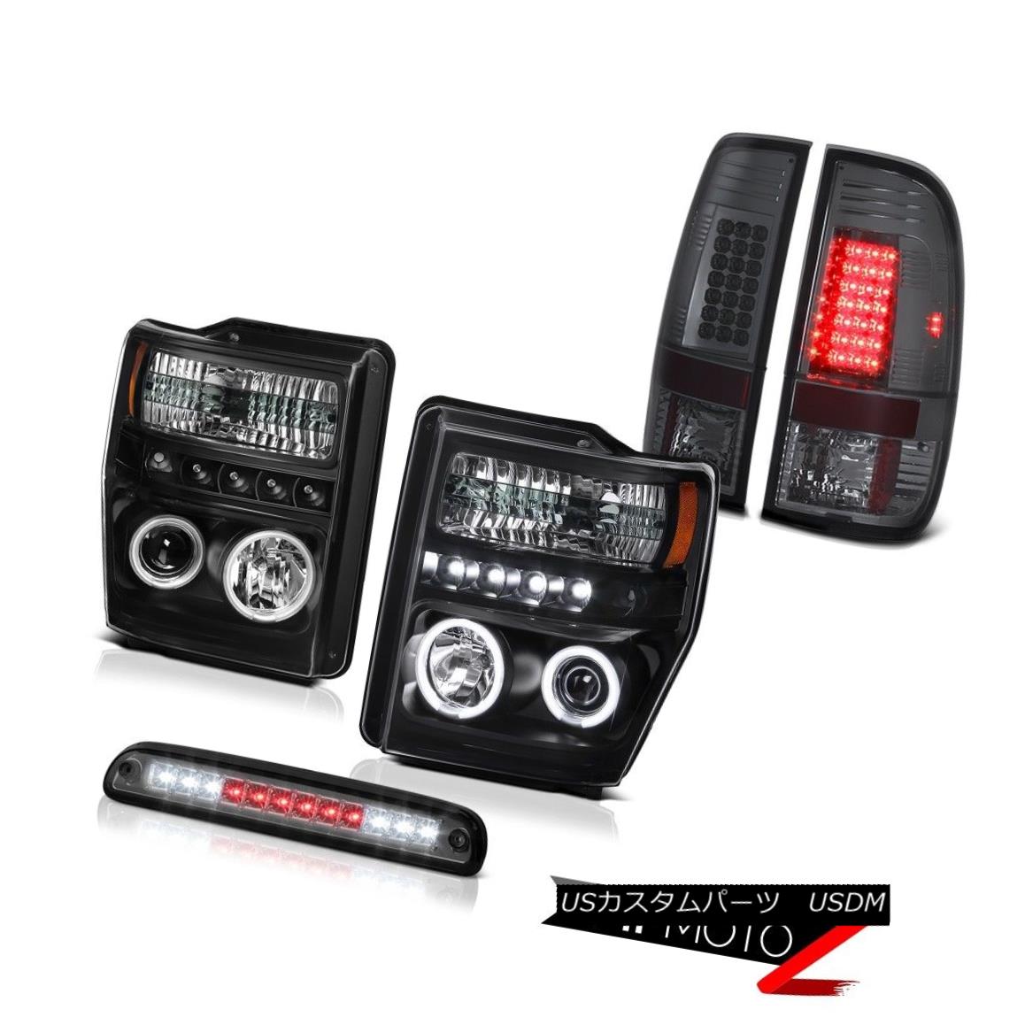 テールライト Black CCFL Halo Headlight Third Brake Cargo LED Tinted Light 2008-2010 Ford F250 ブラックCCFLハローヘッドライト第3ブレーキカーゴLEDライトテントライト2008-2010 Ford F250 【並行輸入品】