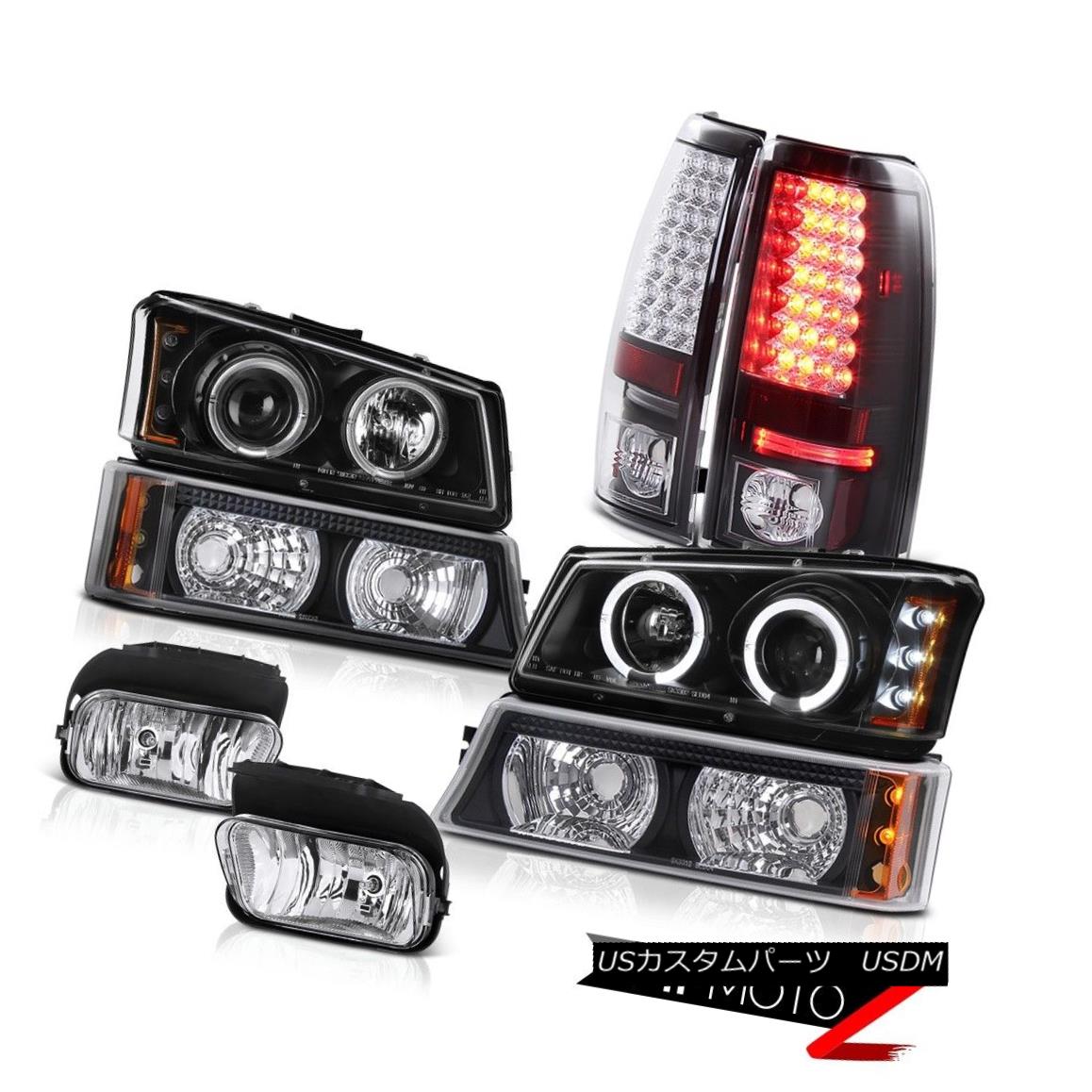 テールライト Dual Halo Rim Headlight Black Bumper LED Taillamp Foglamp 2003-2006 Silverado LT デュアルHaloリムヘッドライトブラックバンパーLED Taillamp Foglamp 2003-2006 Silverado LT 【並行輸入品】